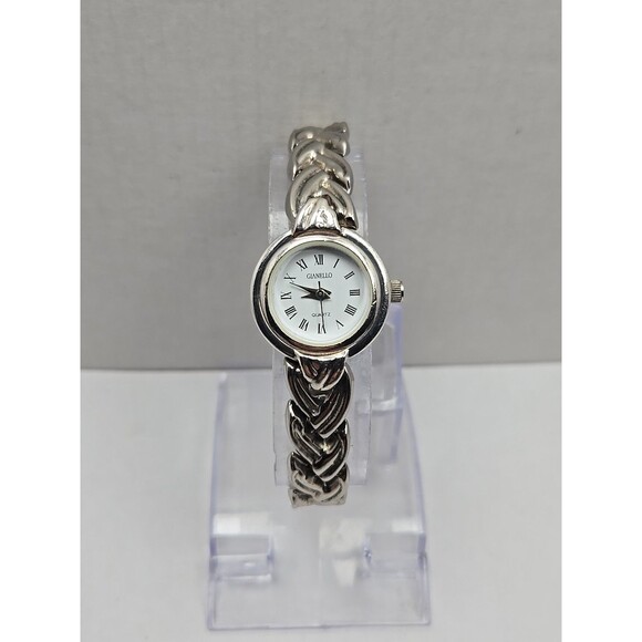 Gianello Sterling Silver 925 Ladies Bracelet Watch Roman Dial Quartz New Battery - Picture 1 of 12